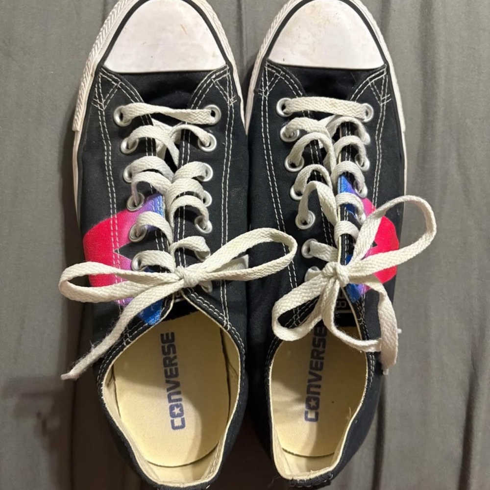Converse Black Sneakers with Vibrant Accents